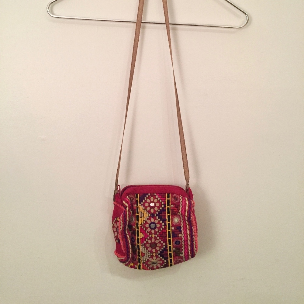 Embroideredand Mirrored Tiny Evening Bag - image 1